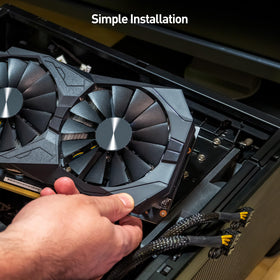 Cable Matters adapter installed in PC to provide extra GPU power connectors