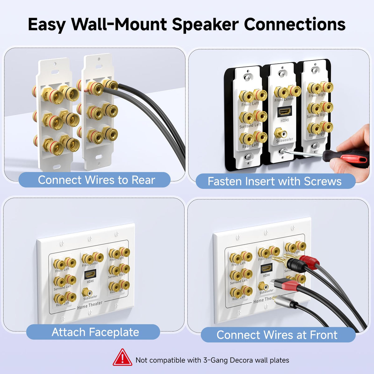 Cable Matters installation in wall setting showing easy mounting and hidden cable routing