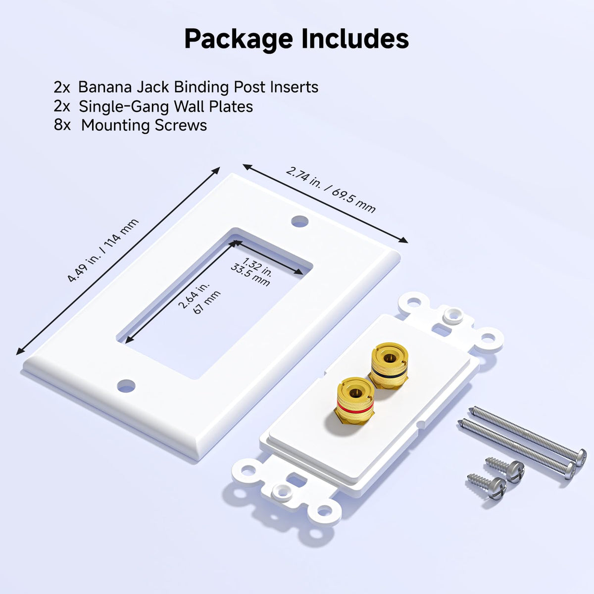 Cable Matters includes mounting screws for fast in-wall setup