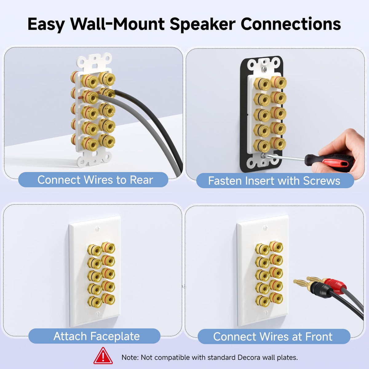 Includes mounting screws for quick, secure installation.