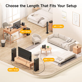 Cable Matters cable supports multi-channel surround sound formats