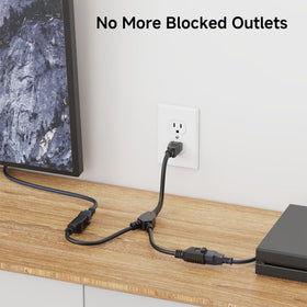 Cable Matters NEMA 5-15P to 5-15R receptacles support grounded connections.