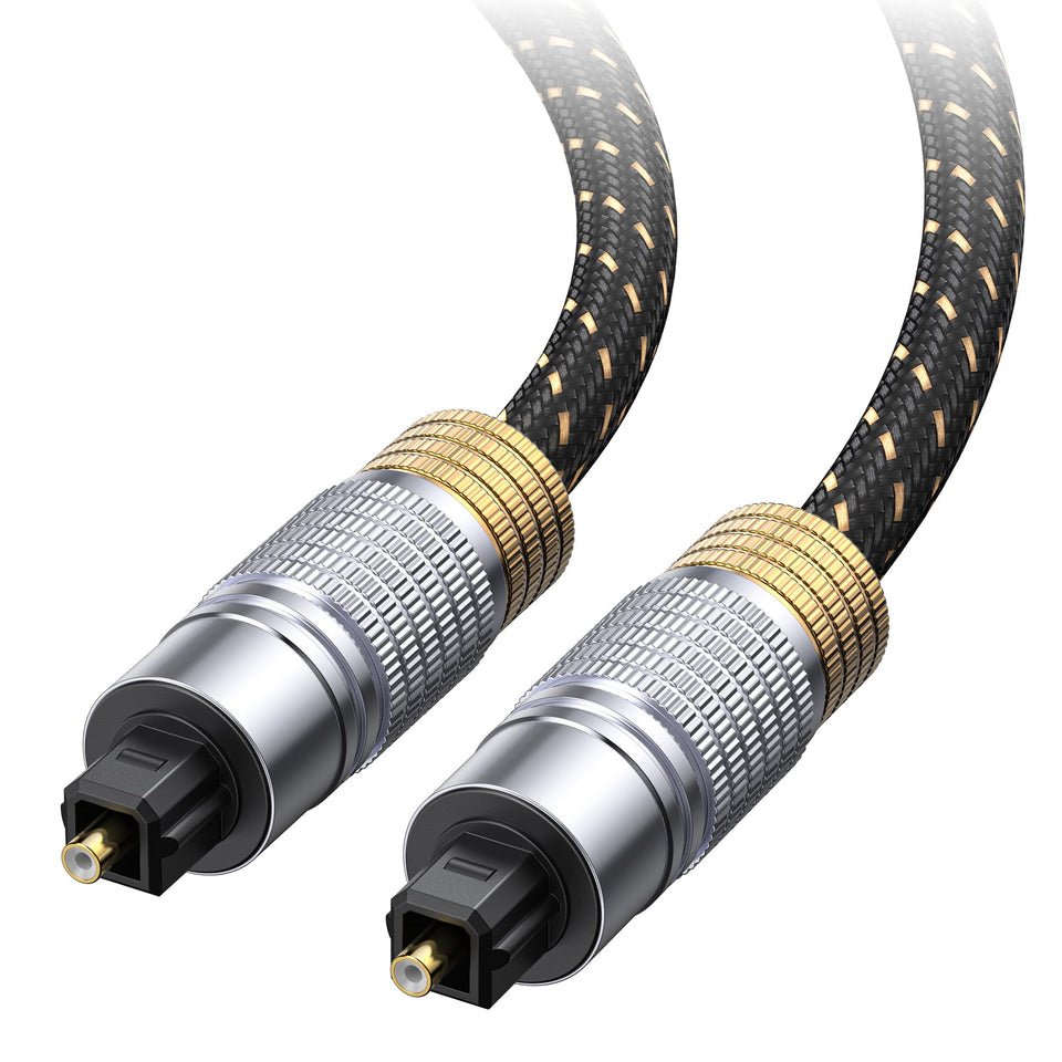 Cable Matters premium Toslink cable 15ft connects your soundbar for clearer dialogue and immersive audio.