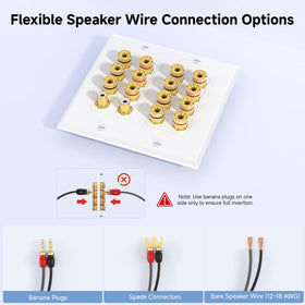 Cable Matters RCA subwoofer couplers that hide low-frequency cables behind wall