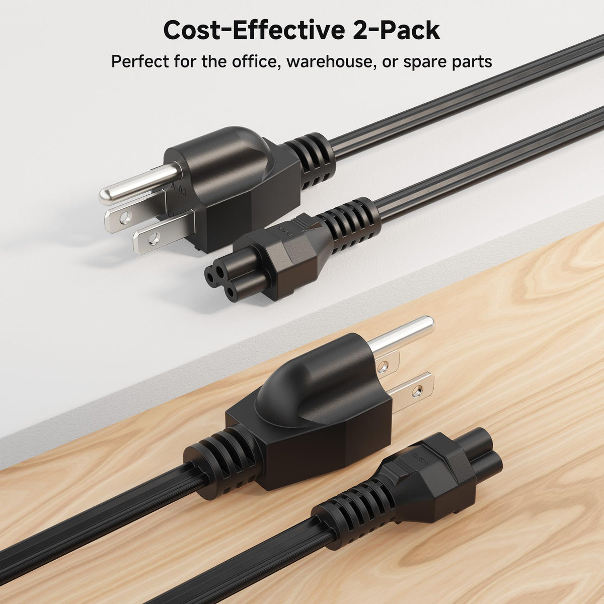 Cable Matters cord beside ruler showing 6ft length for placement flexibility
