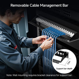 Cable Matters side profile highlighting rackmount holes and sturdy steel construction benefit