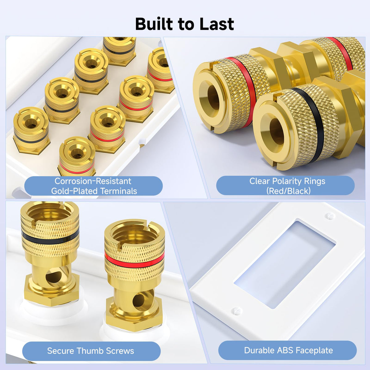Two‑piece faceplate and insert simplifying installation
