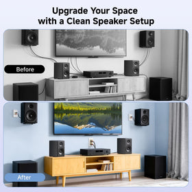 Two-piece wall plate design shown for easy installation.