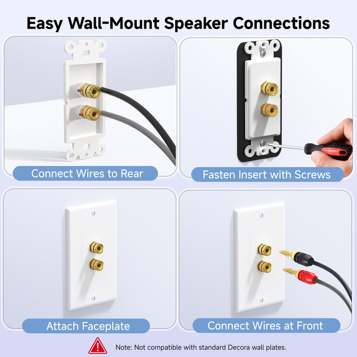 Cable Matters two-piece design with faceplate simplifies installation