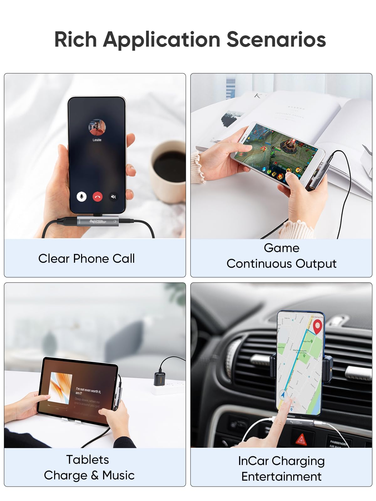 CableCreation works with iPhone, Galaxy, Pixel, and iPad devices