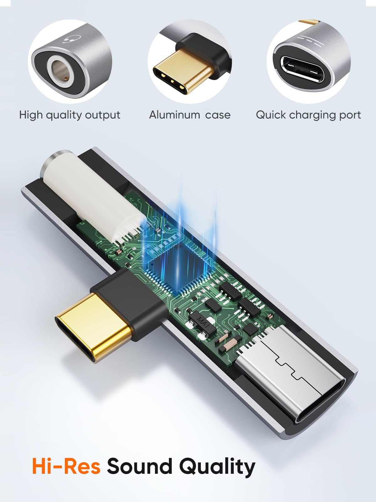 CableCreation USB-C to 3.5mm DAC supports Hi-Res audio for compatible devices