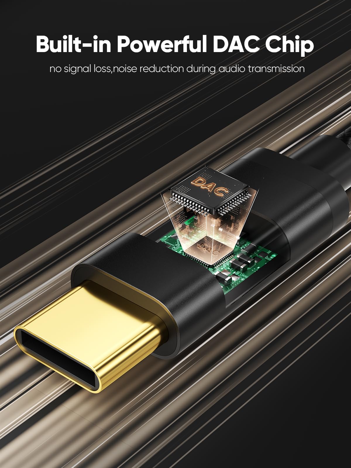 CableCreation RCA ends are 24K gold-plated for stable, low-noise signal