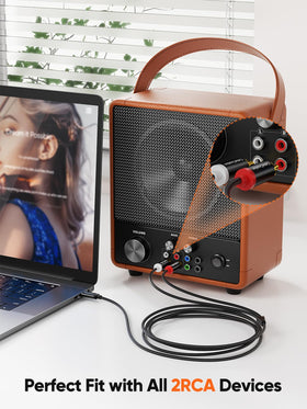 CableCreation Y-split RCA design enables flexible stereo output