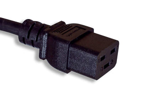 Cablelera black power cord in use, 10ft, convenient extension for home office.
