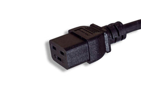 Cablelera power extension installed in a server rack offering tidy cable management