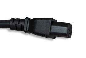 Cablelera closeup of C15 connector highlighting heat-rated design benefit