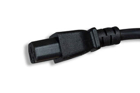 Cablelera close-up of IEC 320 C15 connector profile, clear C15 shape for correct fit