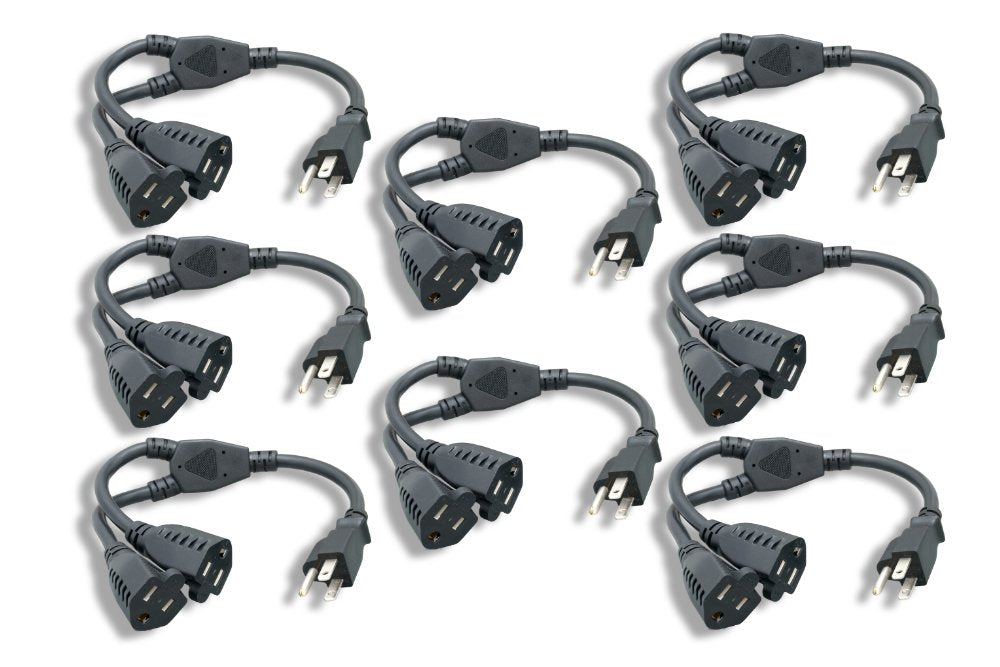Cablelera power cord extension with dual outlets for flexible setup