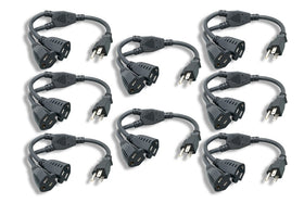 Cablelera power cord extension with dual outlets for flexible setup