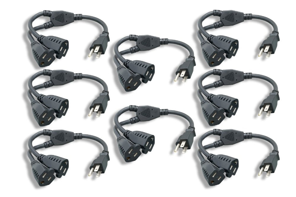 Cablelera power cord extension with dual outlets for flexible setup