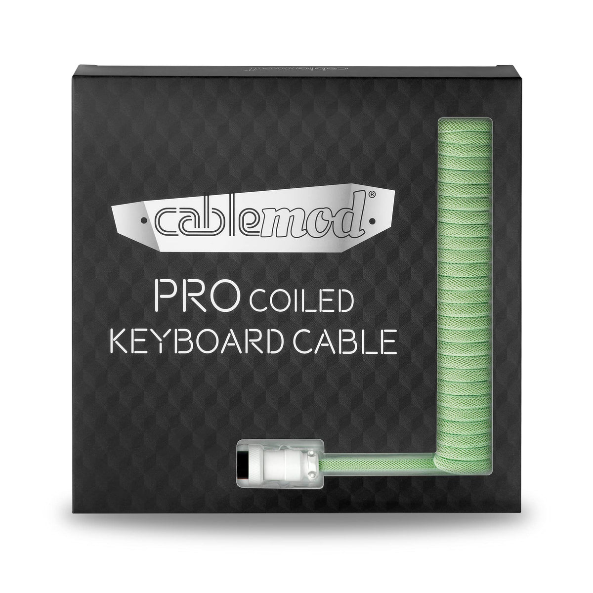 CableMod lifestyle desk with cable connecting keyboard showing stylish accent and organized setup benefit