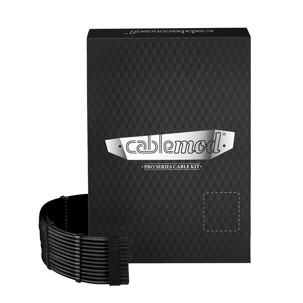 CableMod RT-Series Pro ModMesh sleeved 16-pin to 16-pin PCIe cable for clean power delivery.