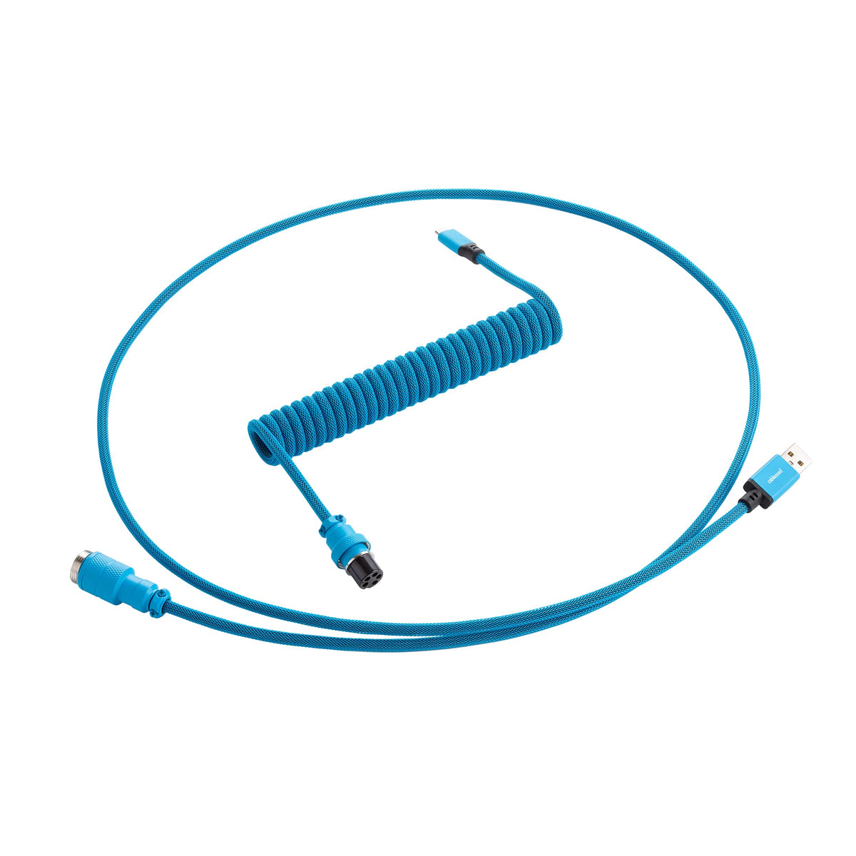 CableMod Spectrum Blue front view showing cable and packaging, highlights premium finish