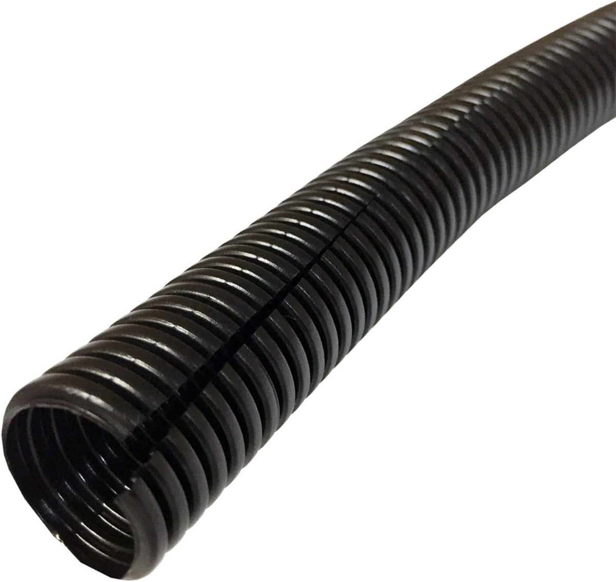 CableOrganizer.com flexible polyethylene loom in black for versatile cable management.