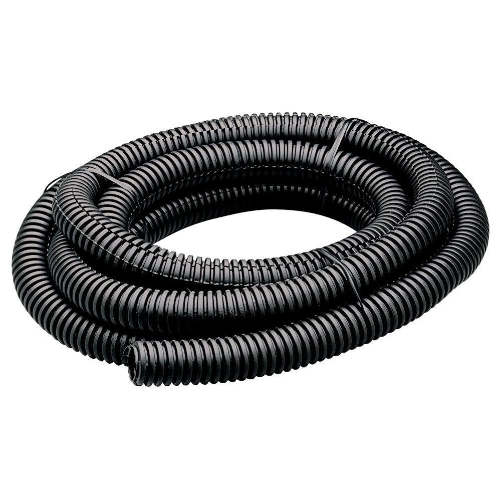 CableOrganizer.com flexible black polyethylene wire loom, 2in diameter for tidy cable routing.