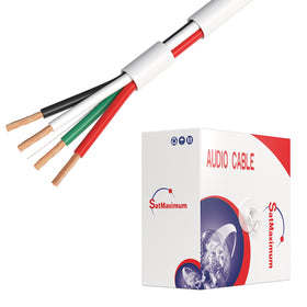 Cables Direct Online 250ft 16/4 speaker wire in Easy Pull Box for in-wall runs.