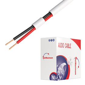 Cables Direct Online 500ft 18/2 speaker wire spool for clean in-wall installations.