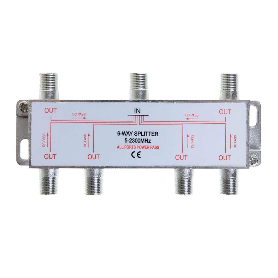 Cables Direct Online front view showing six ports and durable housing for reliable distribution