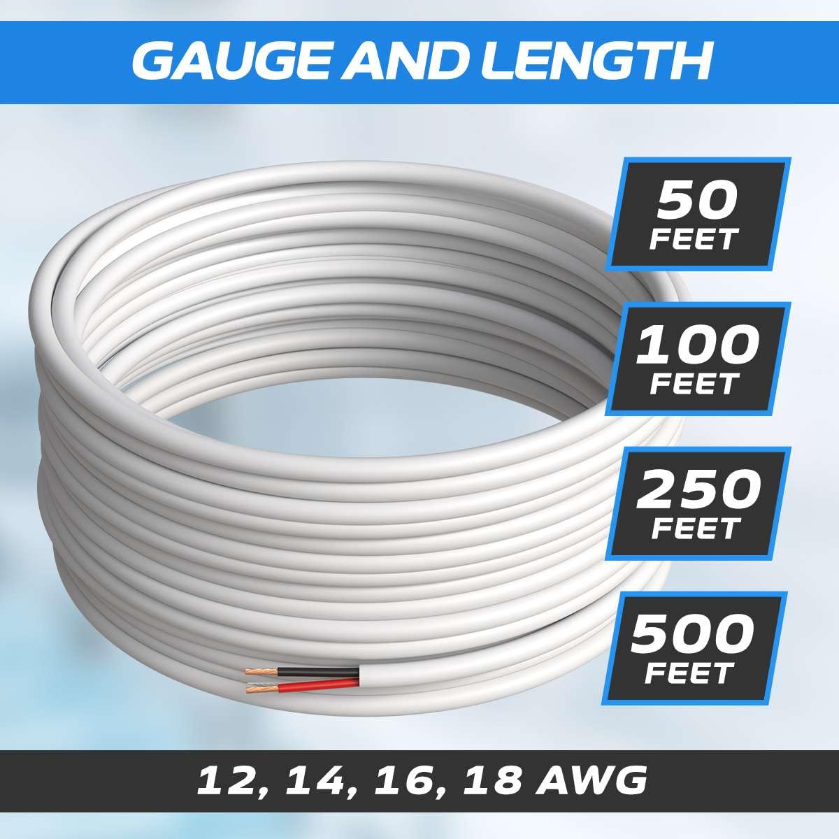 Cables Direct Online CL2 indoor wire with jacket closeup for safe in-wall runs.