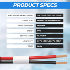 Cables Direct Online Easy Pull Box packaging with length marks for easy budgeting.