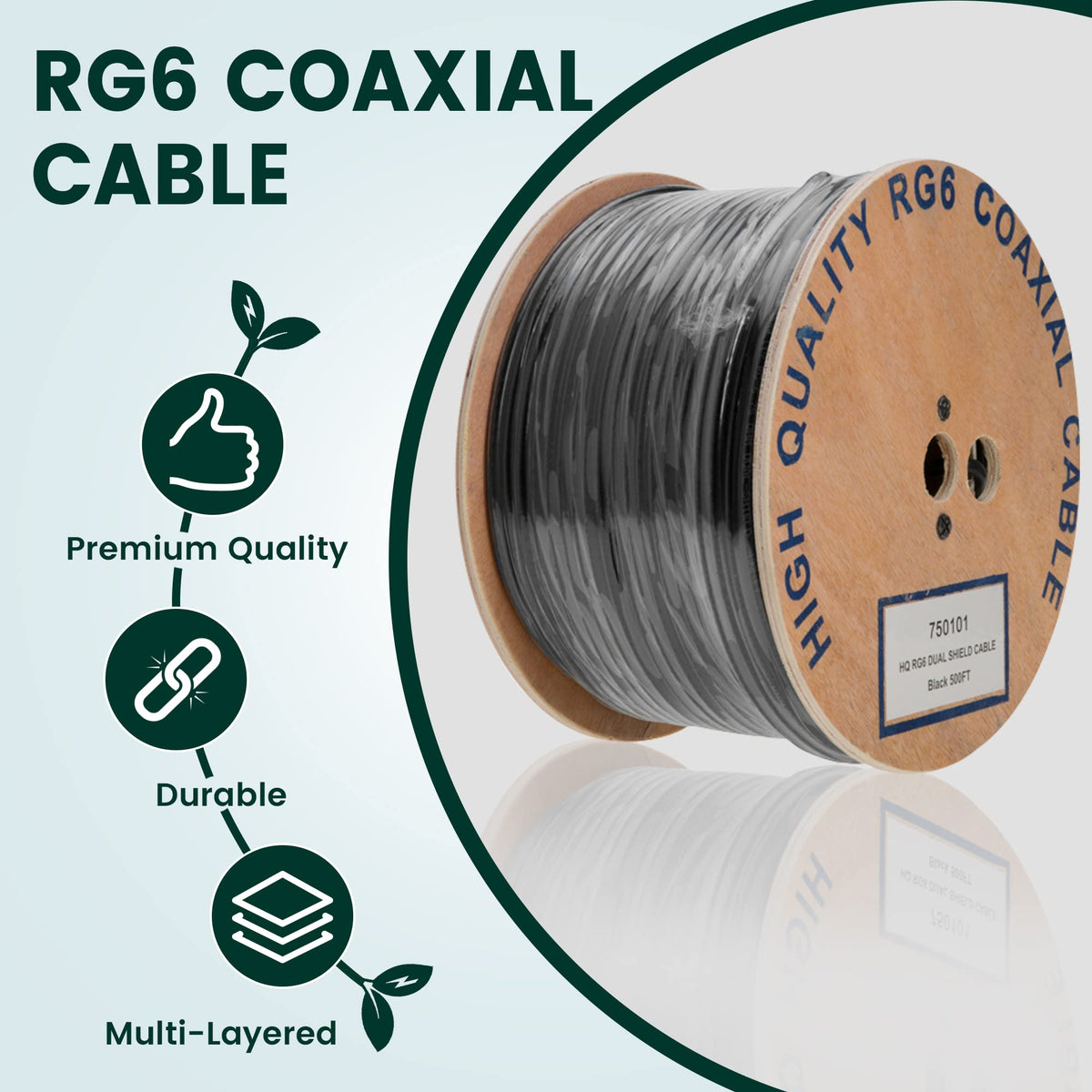 Cables Direct Online PVC jacket enables easy pulling and durable protection.