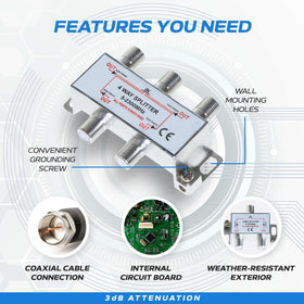 Cables Direct Online top label close-up showing 5–2300 MHz range and product specifications for compatibility