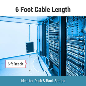 CablesAndKits black durable cord shown on desk for everyday office use.