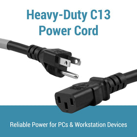 CablesAndKits close-up of NEMA 5-15P to IEC C13 connector for durability