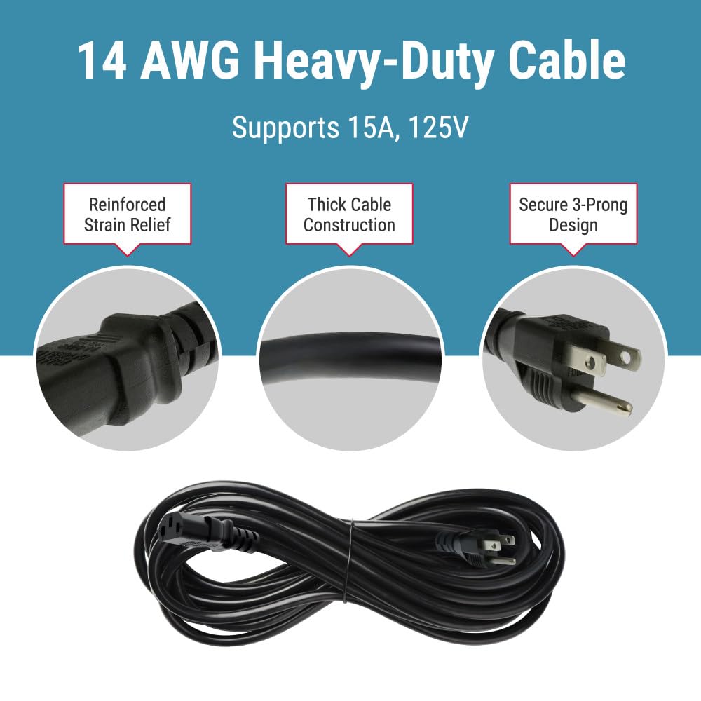 CablesAndKits IEC C13 female end close-up ready to power multiple devices.