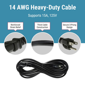 CablesAndKits IEC C13 female end close-up ready to power multiple devices.