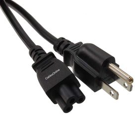 CablesOnline Mickey Mouse plug cables connect to compatible adapters for laptops and printers.