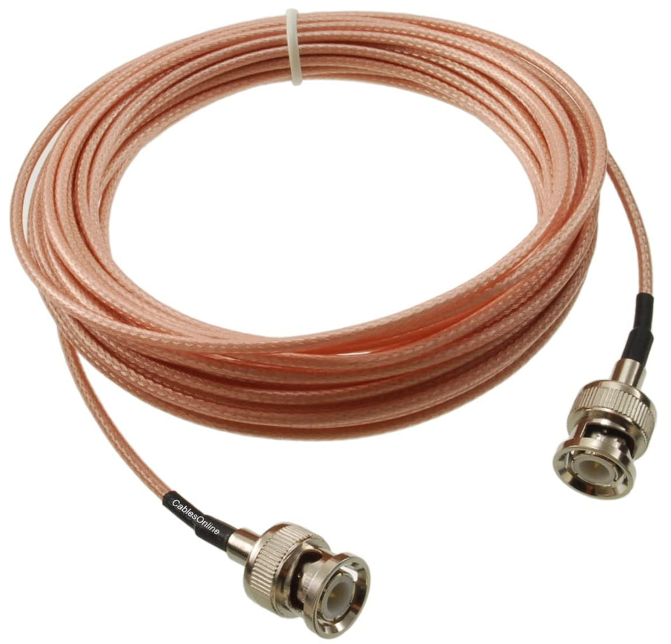 CablesOnline RF-BC125 25ft BNC cable ready for RF testing and high-frequency use