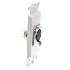 CableWholesale installed decora plate in wall showing tidy AV integration benefit