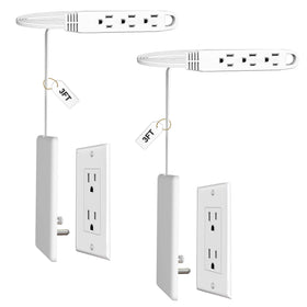 CABOCASA 3ft extension cord with ultra-flat plug blends into walls for tidy spaces