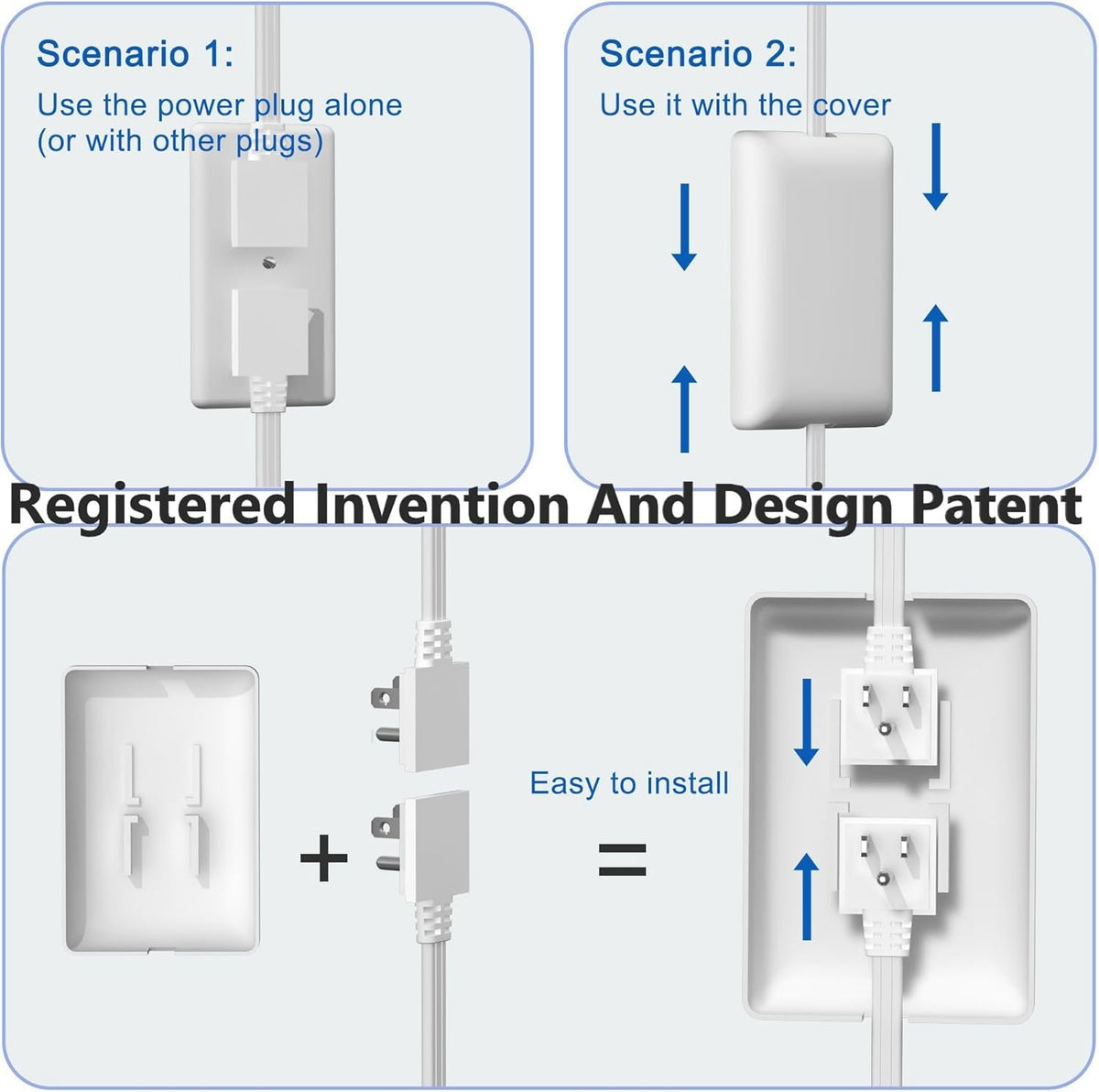 CABOCASA three outlets per side expand power access from a single wall.