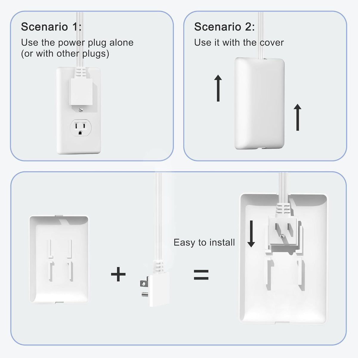 CABOCASA ultra-flat plug design reduces wall clutter and improves room flow