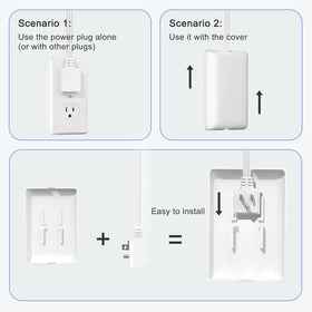 CABOCASA ultra-flat plug design reduces wall clutter and improves room flow