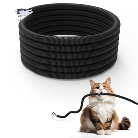 Cacovedo cord protector deterring pet chewing across 20ft of cables