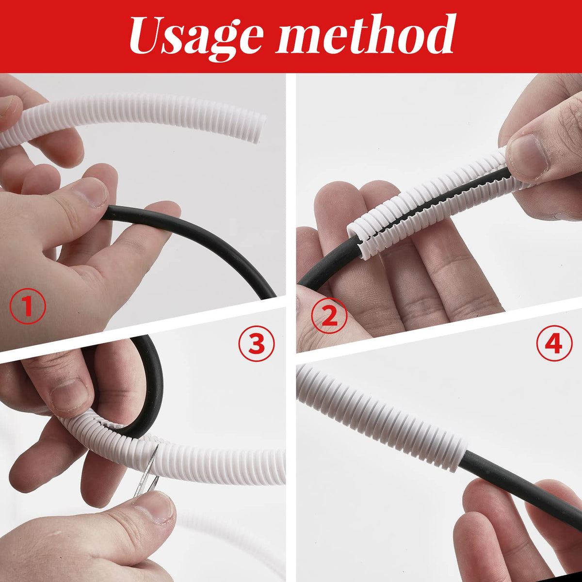 Cacovedo easy install tubing covers cables quickly