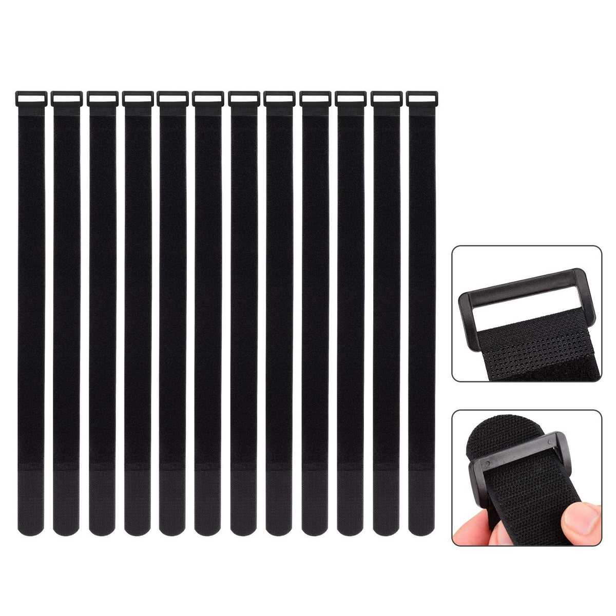 Cacturism 24in cable tie strap secures long cables neatly for organization